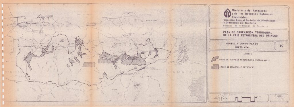 Mapa global a corto plazo con uso mixto (VD4) de la Faja Petrolífera del Orinoco.